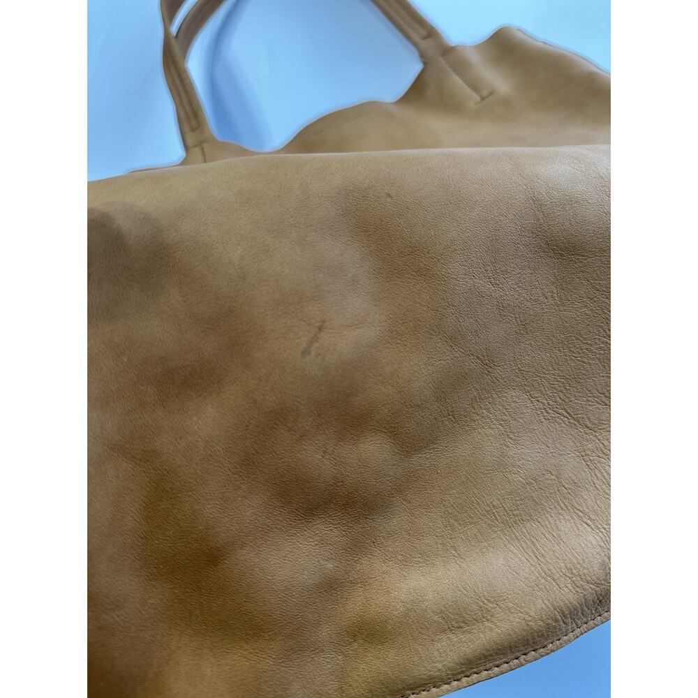 Minor History Women's Tan Camel Leather Bag Tote - Picture 4 of 8